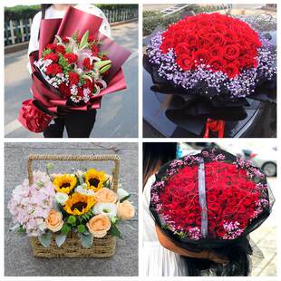 玫瑰百合向日葵康乃馨鲜花陕西渭南市潼关县大荔县合阳县同城速递