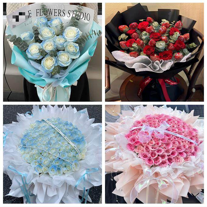 圣诞玫瑰鲜花束送老婆女朋友阳泉城区矿区郊区平定县盂县同城花店