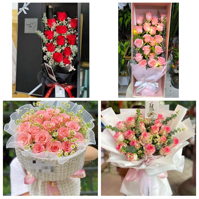 33朵玫瑰花束礼盒送女友吉林辽源龙山西安区东丰东辽县同城鲜花店
