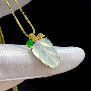 送朋友礼物吊坠项链爱心羊脂玉路路通新疆天然和田玉玉质细腻平安