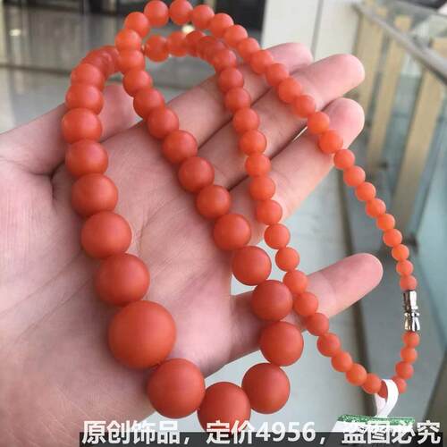 男女女款单圈多宝手串手链保山塔链天然南红红色色彩非常 . .