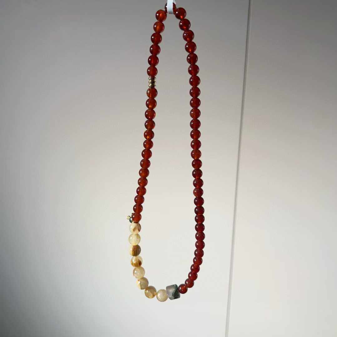 男女女款单圈多宝手串项链天然橙红石榴石 搭配金发晶彩幽灵方糖,饰品/流行首饰/时尚饰品新,手饰/手串,淘宝优惠券,粉丝福利购,淘宝优惠卷