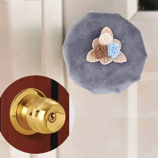 圆形锁球形锁门把手套防撞夹棉门把手防尘保护套家用门棉布拉手套