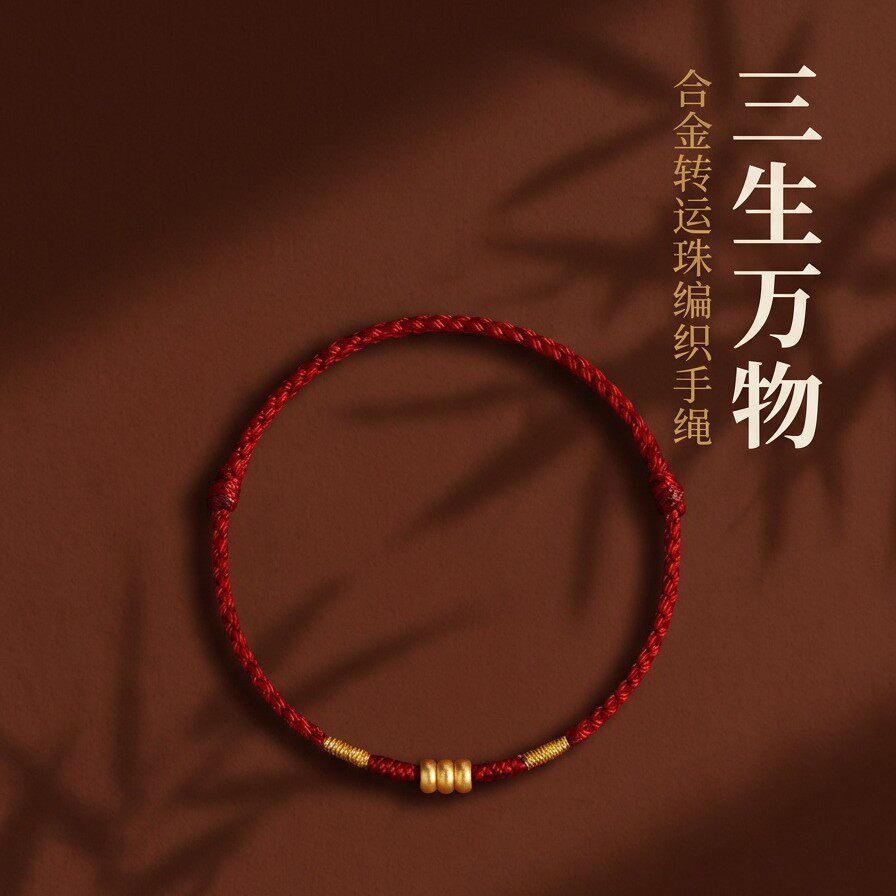 三生三世红绳转运珠手链本命年