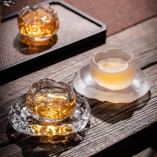 瓷牌茗玻璃茶杯品茗杯