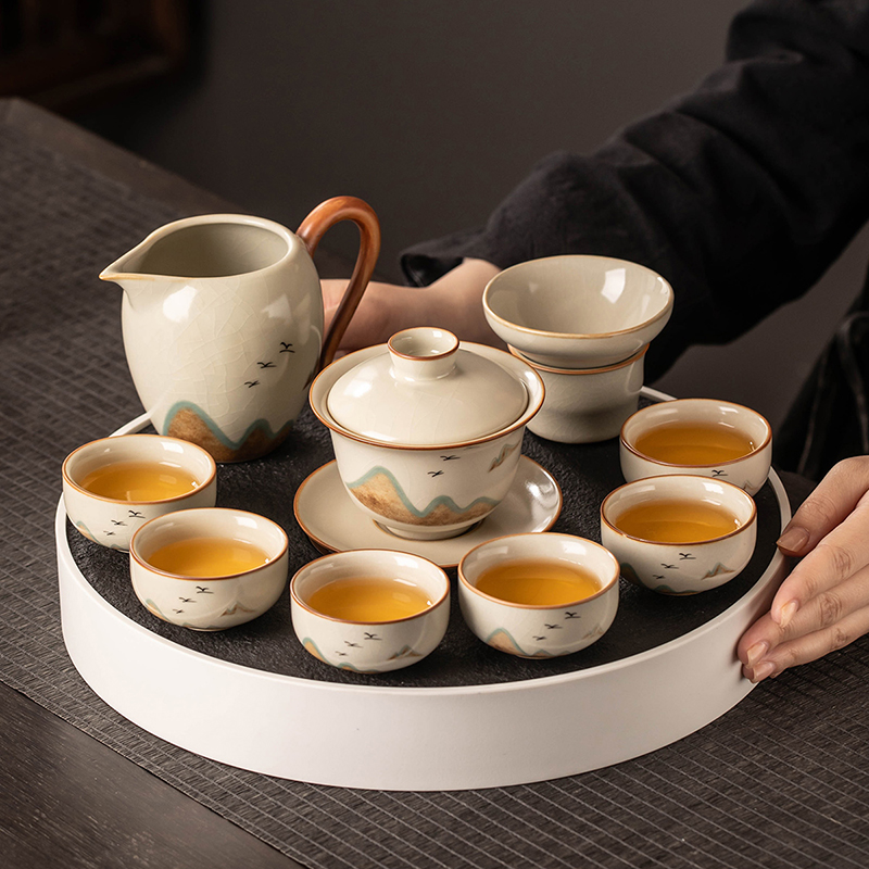 2024新款汝窑茶具套装家用高档陶瓷茶壶功夫茶杯茶盘整套喝茶中式-封面