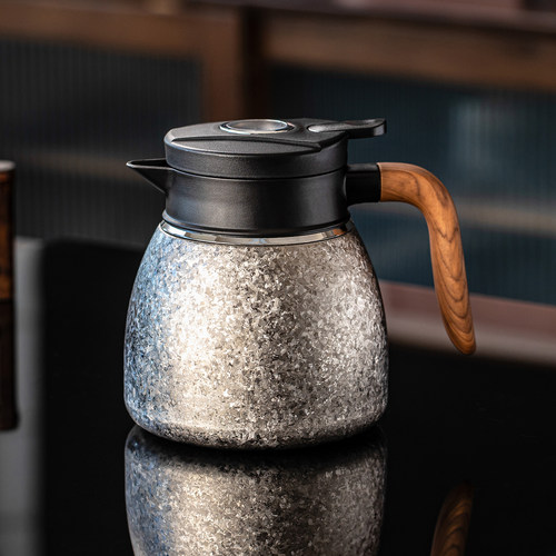 瓷牌茗覆钛内胆机械温显焖茶壶家用高档保温养生花茶壶带过滤水壶