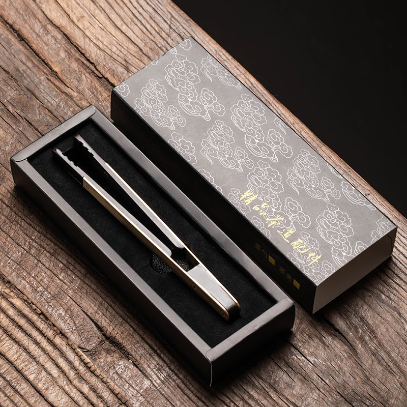 瓷牌茗紫光檀茶夹茶具配件