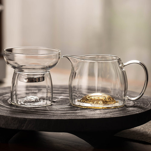 瓷牌茗中式公杯茶漏组过滤分茶器