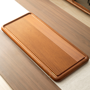 瓷牌茗非洲刚果花梨木茶盘家用办公室整木排水盘干泡茶台功夫茶海