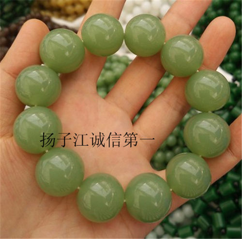 油润东陵玉18mm圆珠手链精雕大颗粒圆珠手链手串男款
