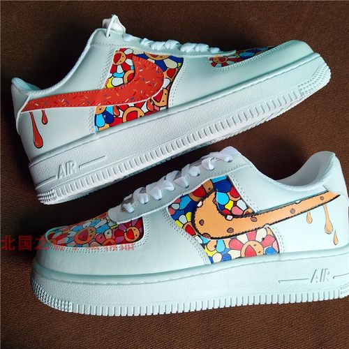 球鞋涂鸦定制改色彩绘太阳花联名中学生DIY个性手绘鞋