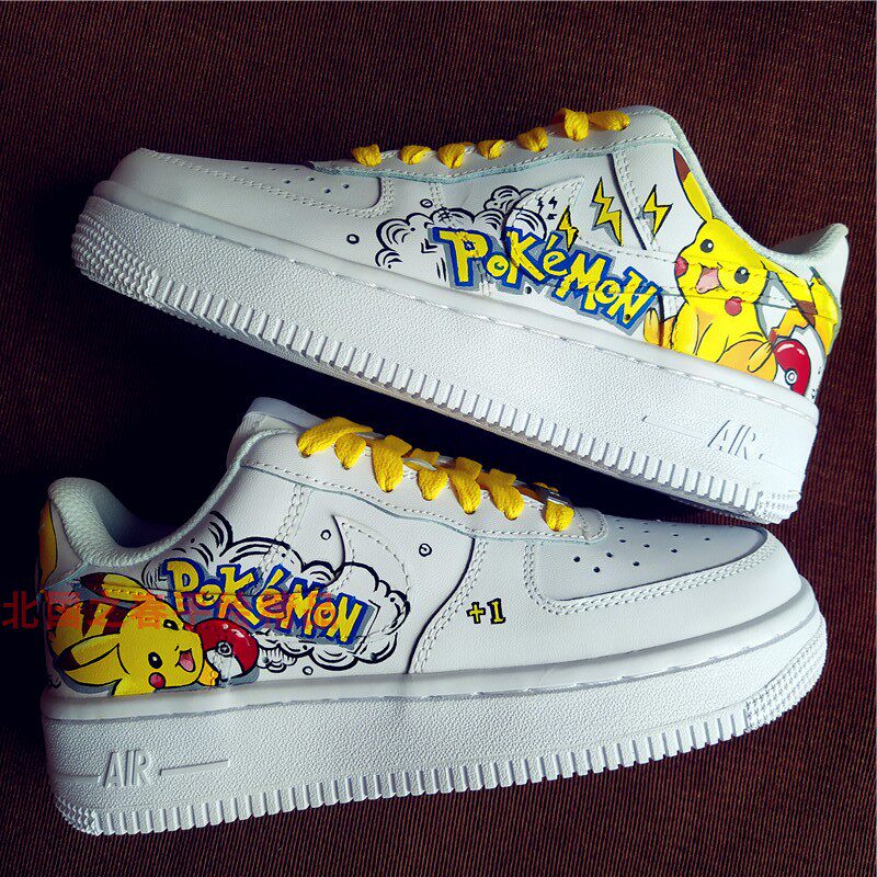 球鞋客制diy空军一号aj1af1手绘改色皮卡丘海贼王彩绘涂鸦定制
