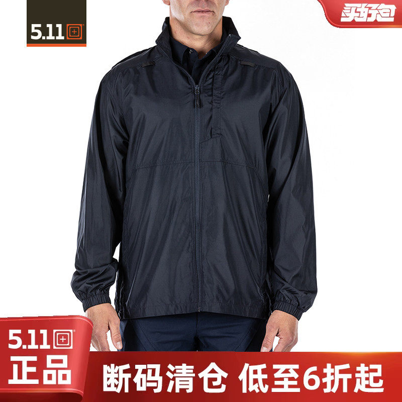 【清货】美国5.11轻薄风衣511连帽防泼水战术夹克男士外套48169