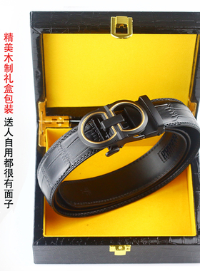 网红年轻人百搭休闲风自动扣真皮