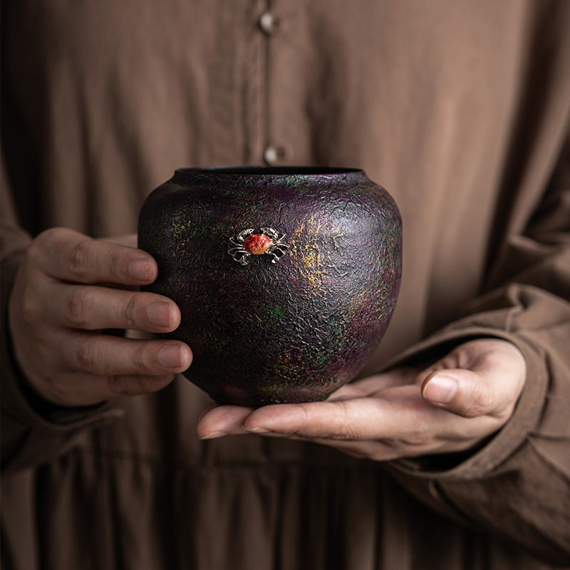 铁艺大漆福满建水茶室桌面茶渣缸茶桌废水缸轻奢茶盂废水缸茶洗配,商业/办公家具,茶台/茶桌,淘宝优惠券,粉丝福利购,淘宝优惠卷