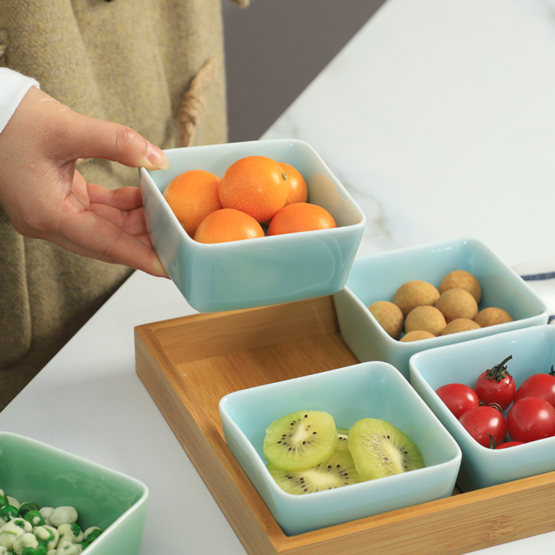 龙泉青瓷零食盘干果小吃碗碟子