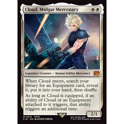 万智牌 MTG 米德加佣兵克劳德  FIN 最终幻想
