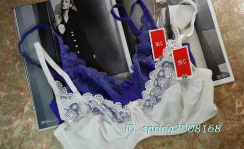 欧美风品牌深灰玫红桔色超薄文胸