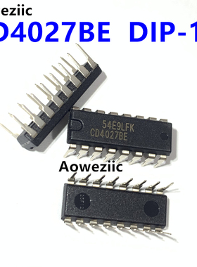 10个 CD4027BE 直插 DIP-16 CMOS 双路 J-K 主/从触发器 进口原装