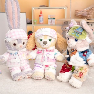 S号M号玲娜贝儿公仔娃衣秋冬眼罩法兰绒睡衣露露饼饼毛绒睡衣套装