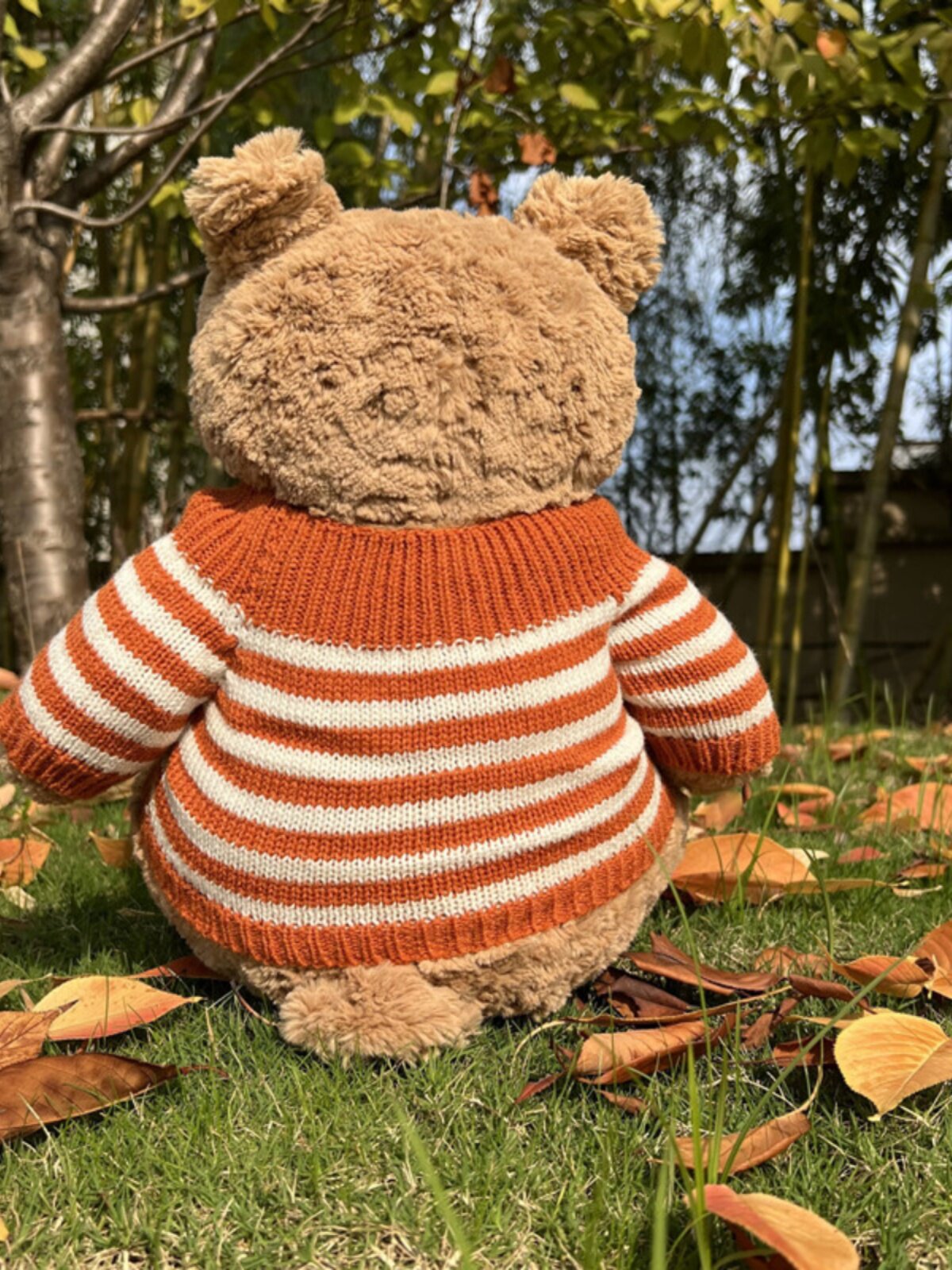 바르셀로나 곰 의상 니트 스웨터 곰 포옹 곰 갈아입히기 봉제인형 교체 인형 의상