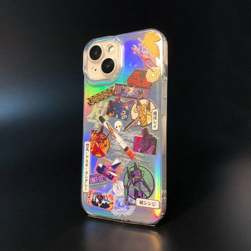 eva初号机手机壳绫波丽镭射透明