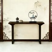 新中式 玄关桌实木超窄走廊玄关窄条桌靠墙客厅条案几窄桌子贡桌台