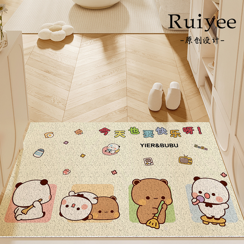一二布布可爱卡通入户门地垫