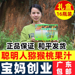 河源和平聪明人牌猕猴桃果汁16支瓶装奇异果原味饮料无糖特产包邮