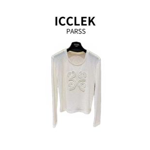 PARSS 上衣 2025新款 针织衫 5787 早秋轻奢简约气质名媛长袖 ICCLEK