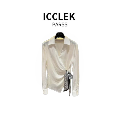 ICCLEK PARSS 2025新款早秋夏轻奢气质名媛韩系链条针织衫-5956