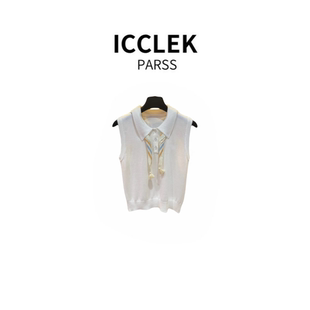 新款 时尚 针织衫 ICCLEK 上衣 2025夏季 无袖 5665 PARSS