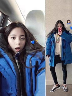 东北加厚大码鹅派克服情侣工装羽绒服男女大码200斤宽松胖妹妹冬