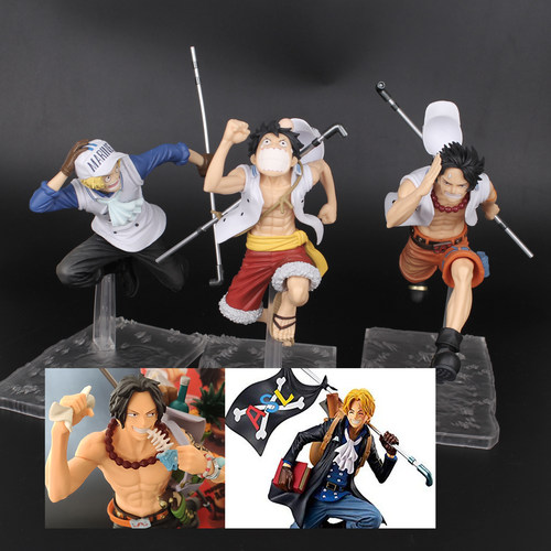 日版现货海贼王路飞艾斯萨博兄弟