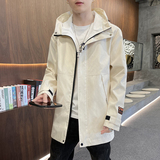 主推四季中长款休闲风衣流行时尚男装夹克爆款男外套2100-P55，男装夹克，星座301D(原星座1004-8）