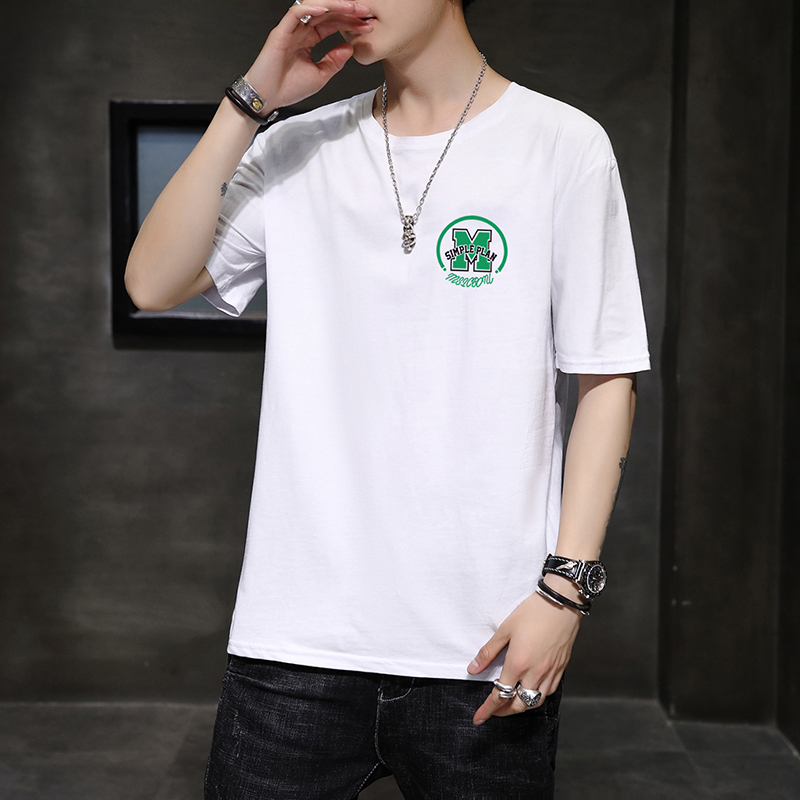 Summer casual printed T-shirt 100% cotton short sleeve T-shirt for men