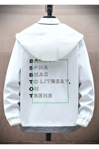 2022男士外套春秋季连帽工装夹克男青少年休闲宽松外衣J图片