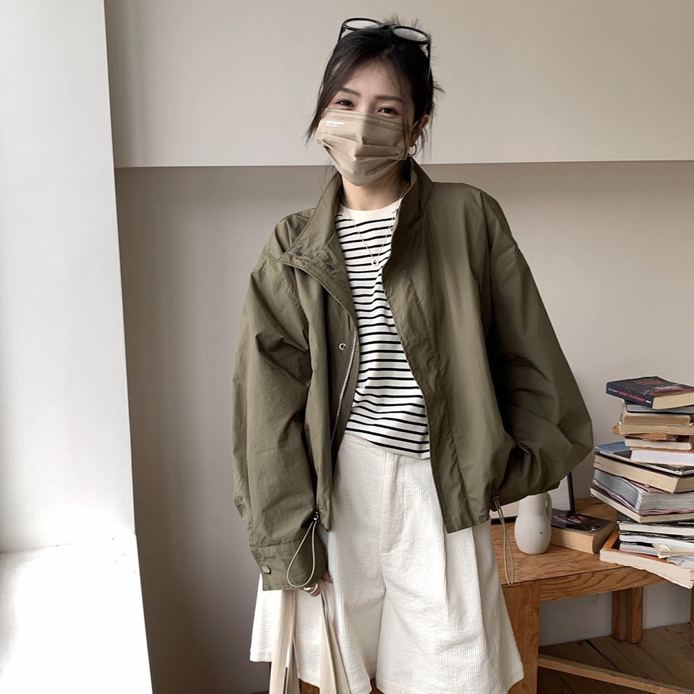 冲锋衣外套女春秋2026新款宽松小个子短款工装风衣棒球服夹克上衣