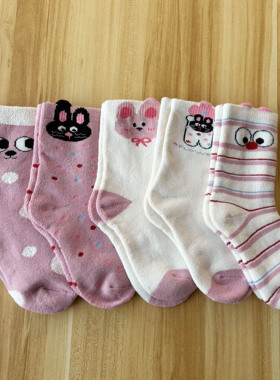 3-12岁卡通可爱儿童中筒袜春秋薄款动物图案男女童袜子无骨棉袜