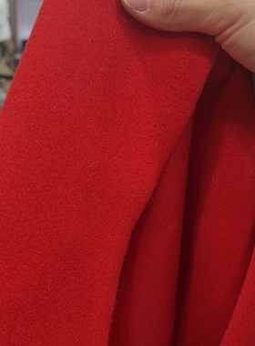 1.9米大红呢料1.5宽A479号