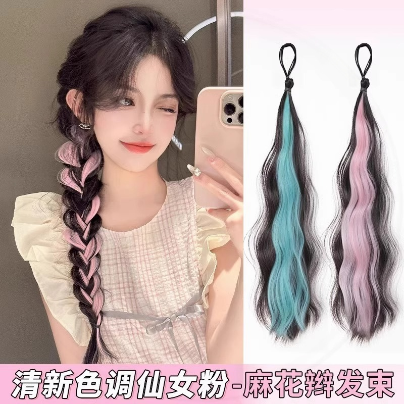 自绕式丸子头假发发束女