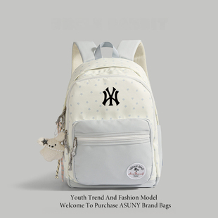 潮牌韩版 学院风书包初中女生高中大学生高颜值轻便小学生双肩背包