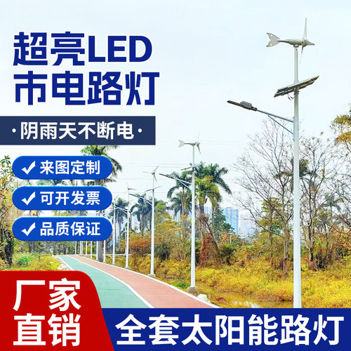 太阳能路灯6米超亮大功率新农村led工程户外防水锂电池高杆道路灯