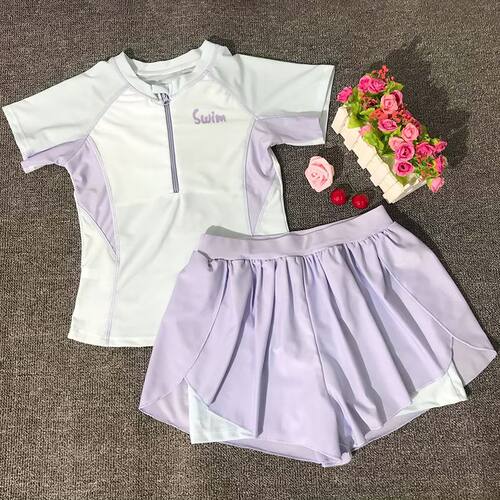 泳衣儿童女中童初中生青少年泳衣
