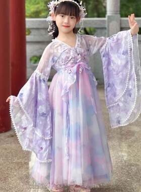 汉服女童连衣裙2026夏秋新款儿童