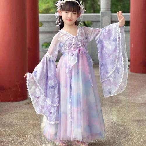 汉服女童春夏唐装古风超仙中国风