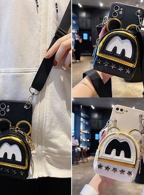 小香风卡包适用红米note12r手机保护壳k70/k60零钱包k50/k40pro斜挎抱婴袋note11pro带挂绳note10/9pro/7/8全