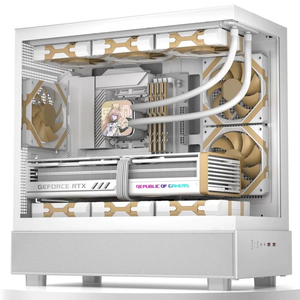 金河田RTX27海景房机箱电竞台式白色M-ATX机箱支持360水冷长显卡