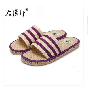母亲节2015新品纯手工大漠行女士麻鞋复古平底家居拖鞋草编森女